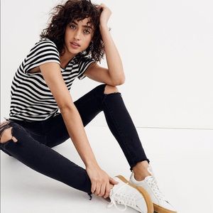 Madewell High-Rise Skinny Jeans in Black Sea